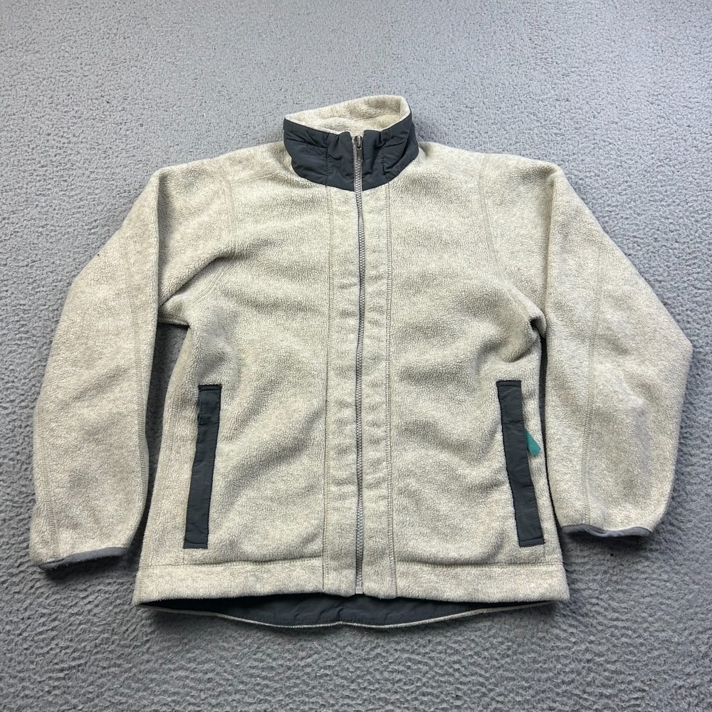 VTG Patagonia Mens Oatmeal Synchilla Fleece Full Zip Jacket Made In USA Small